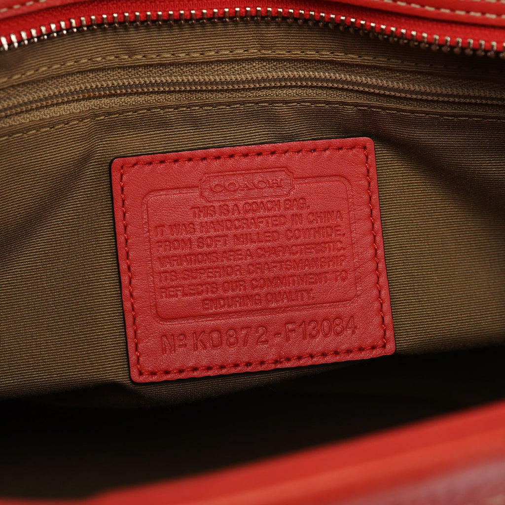 Red Leather Soho Tote Bag