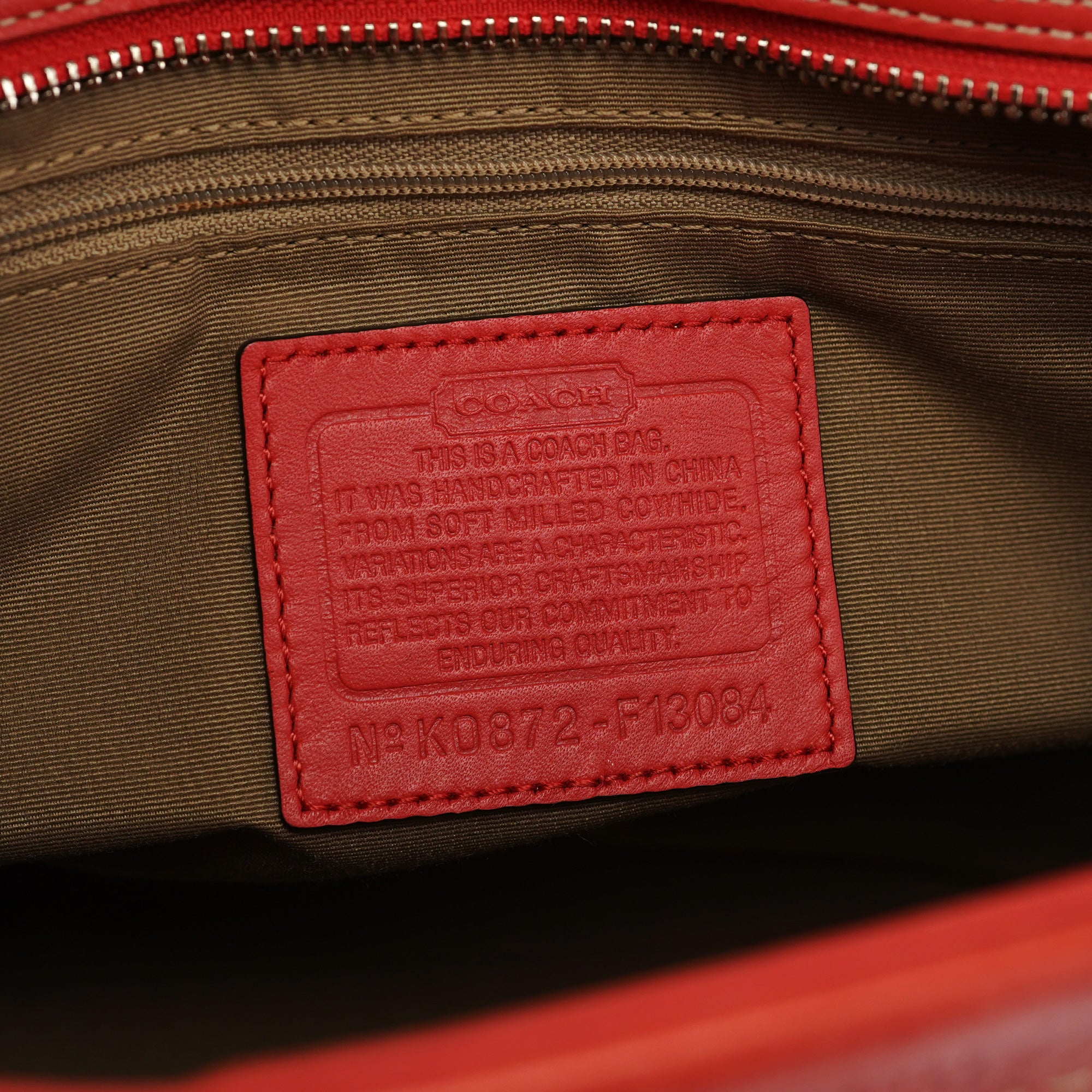 Red Leather Soho Tote Bag