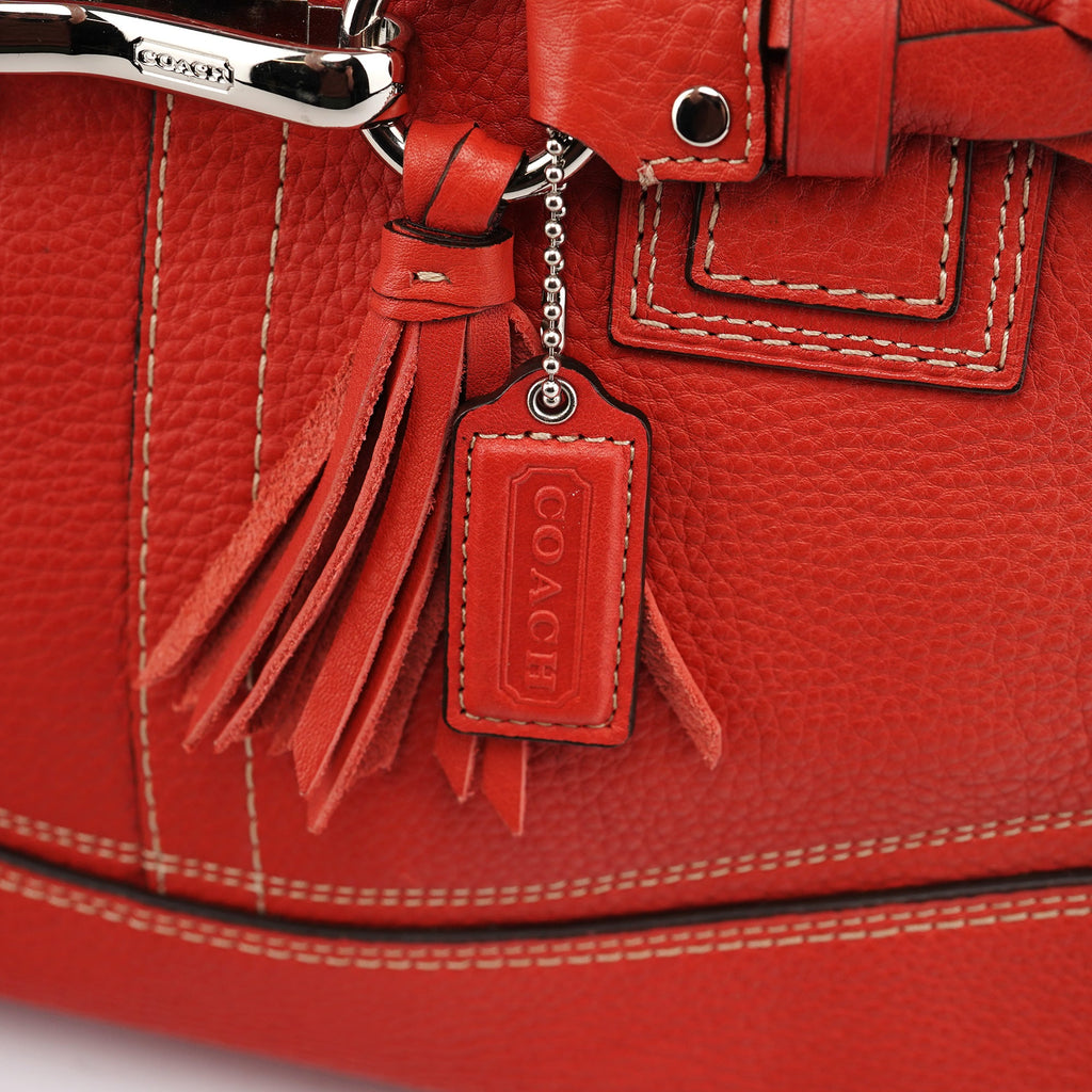 Red Leather Soho Tote Bag