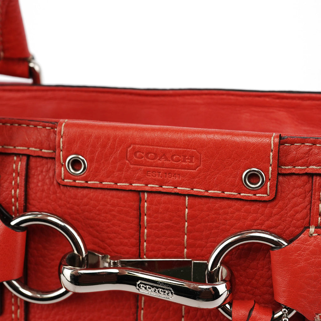 Red Leather Soho Tote Bag