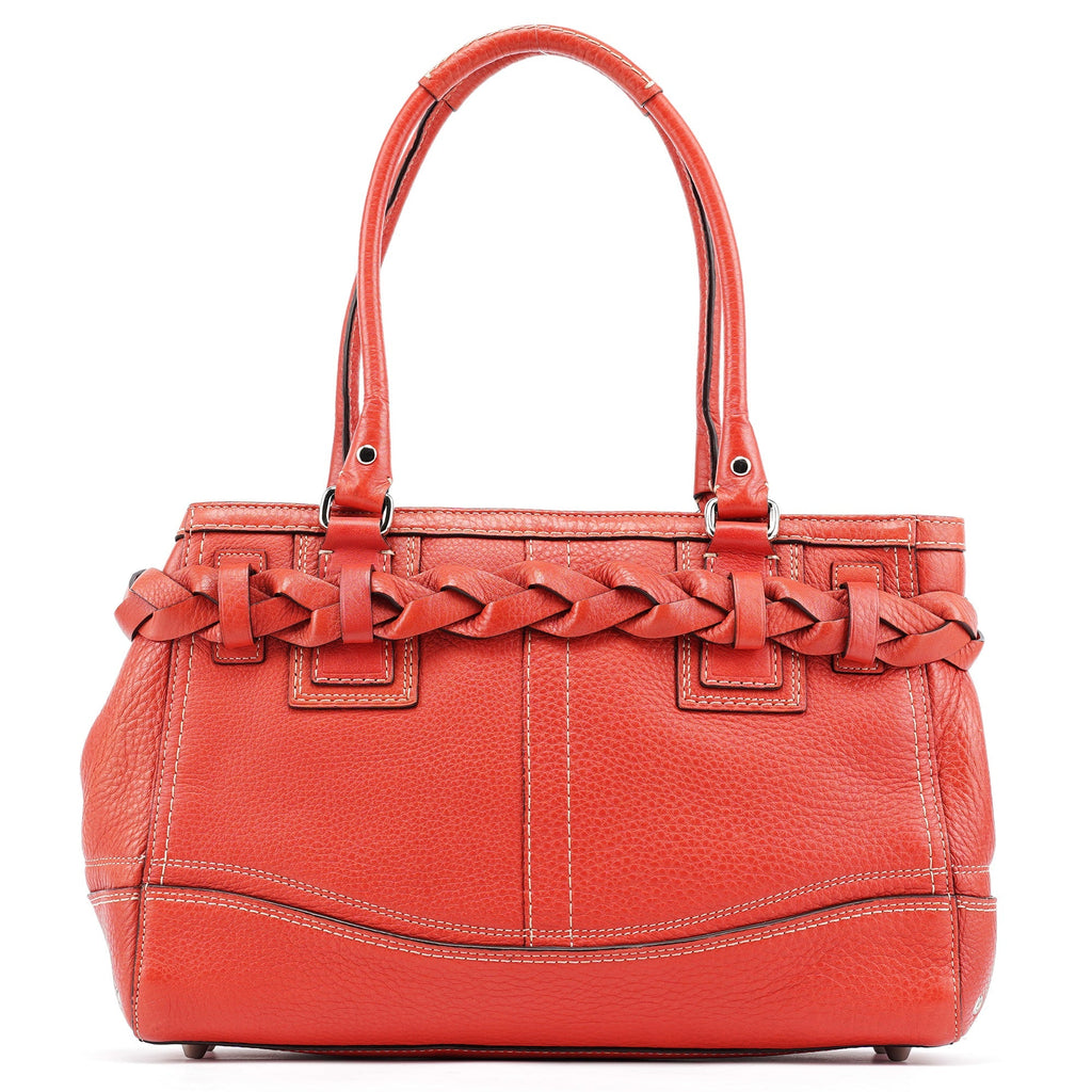 Red Leather Soho Tote Bag