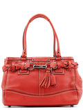 Red Leather Soho Tote Bag