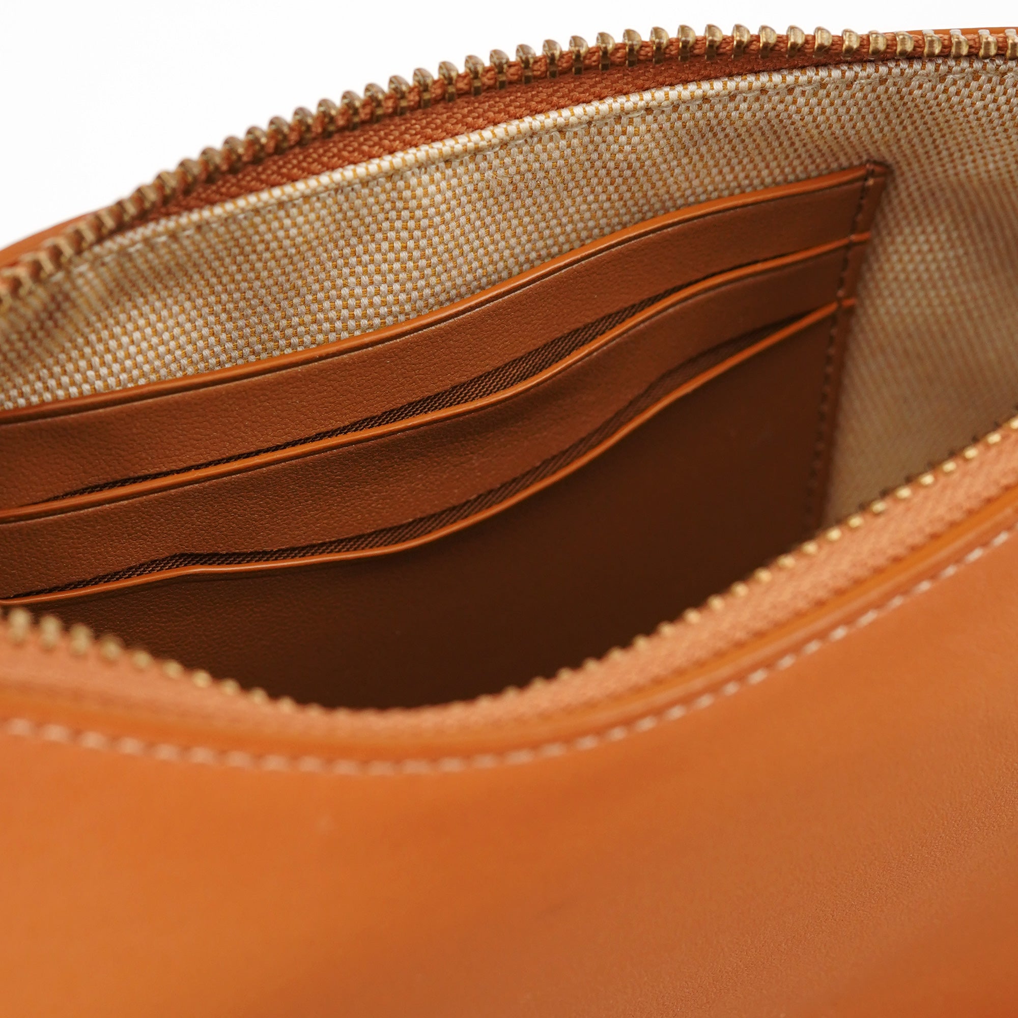 Tan Leather Turnlock Shoulder Bag