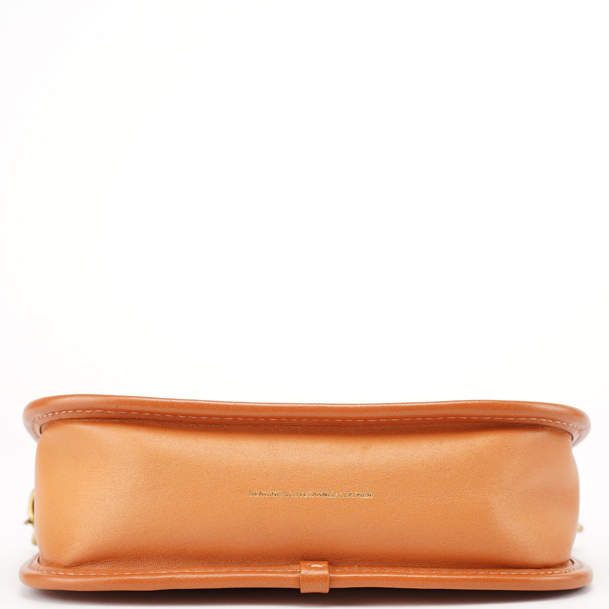 Tan Leather Turnlock Shoulder Bag