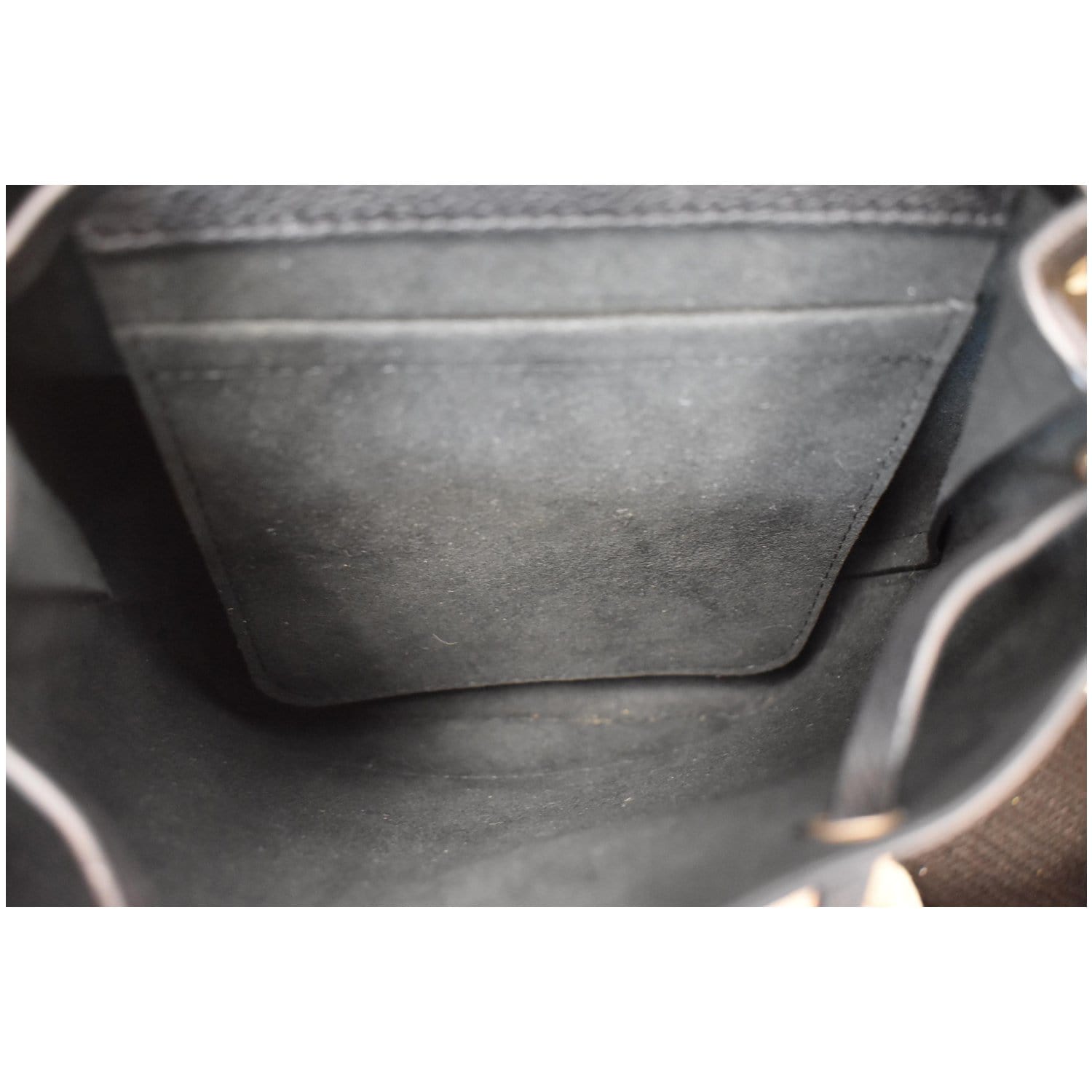 LOUIS VUITTON Lockme Calfskin Leather Backpack Bag Black
