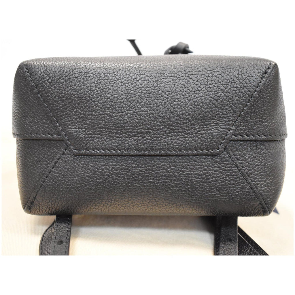 LOUIS VUITTON Lockme Calfskin Leather Backpack Bag Black