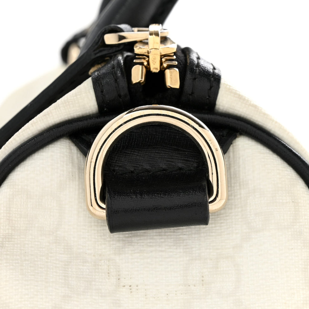 GG Plus Monogram Small Joy Boston White Black