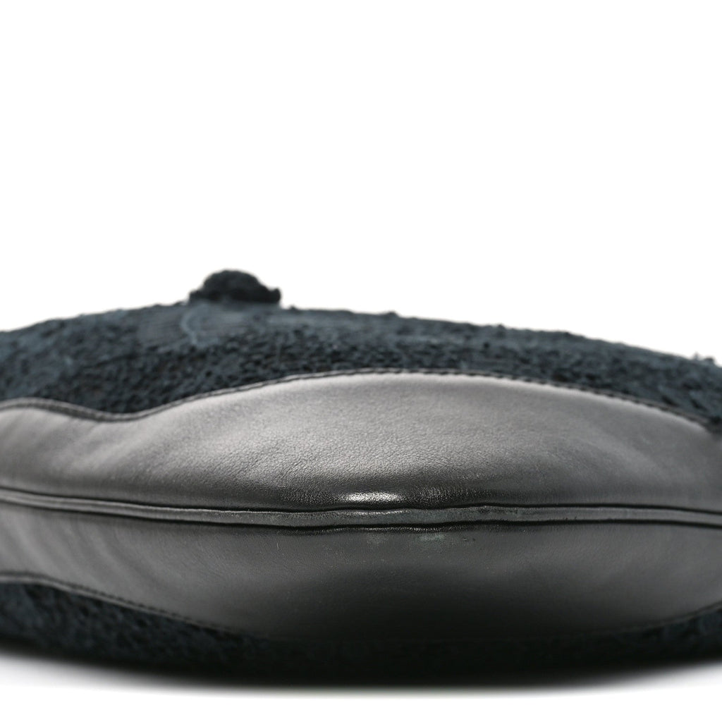 Calfsking Lace Large Jackie O Bouvier Hobo Black