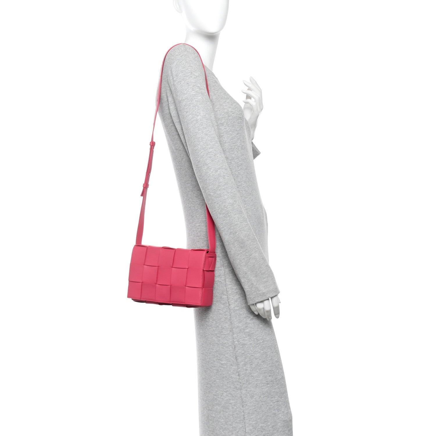 Lambskin Maxi Intrecciato Cassette Crossbody Bag Lollipop