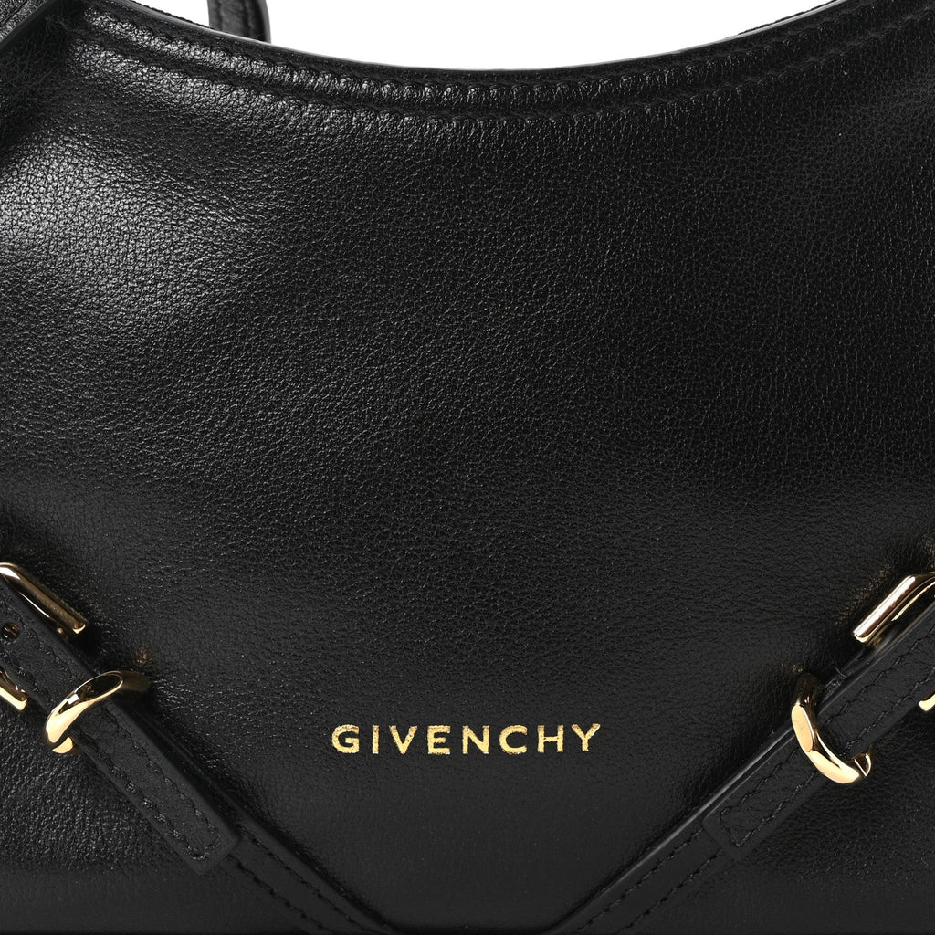 Tumbled Calfskin Nano Voyou Bag Black