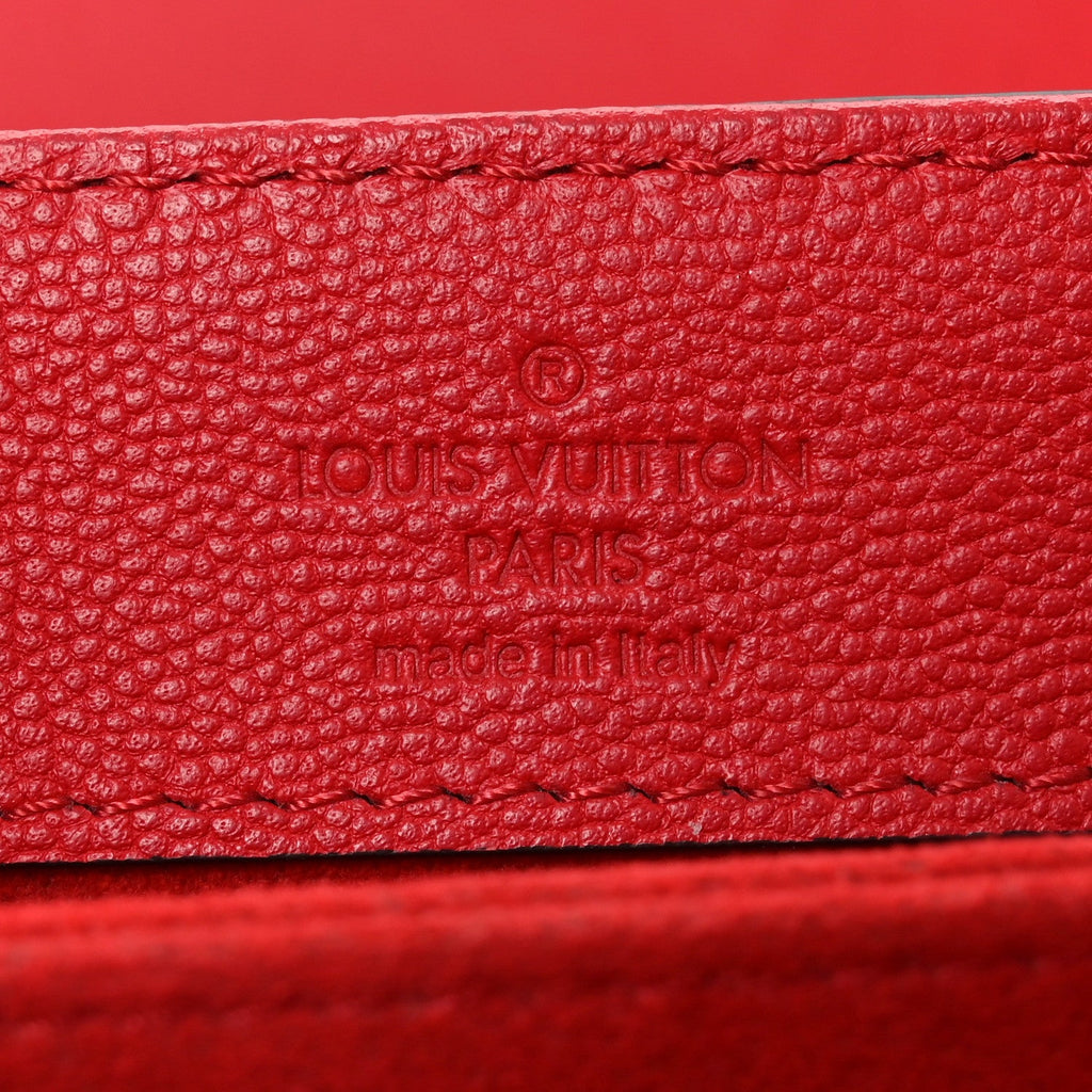Monogram Cuir Plume Ecume Very Chain Bag Rubis Red