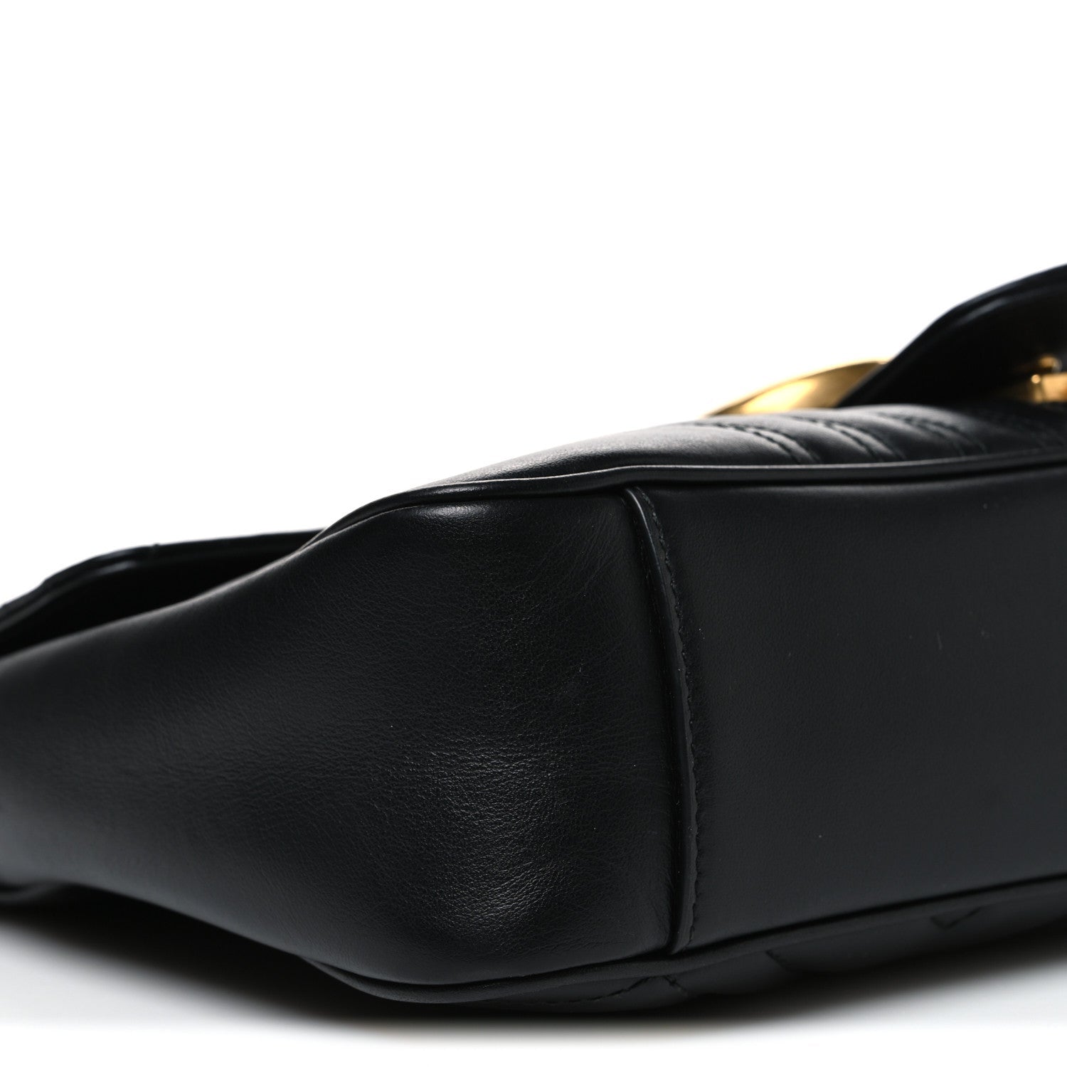 Calfskin Matelasse Medium GG Marmont Shoulder Bag Black Black