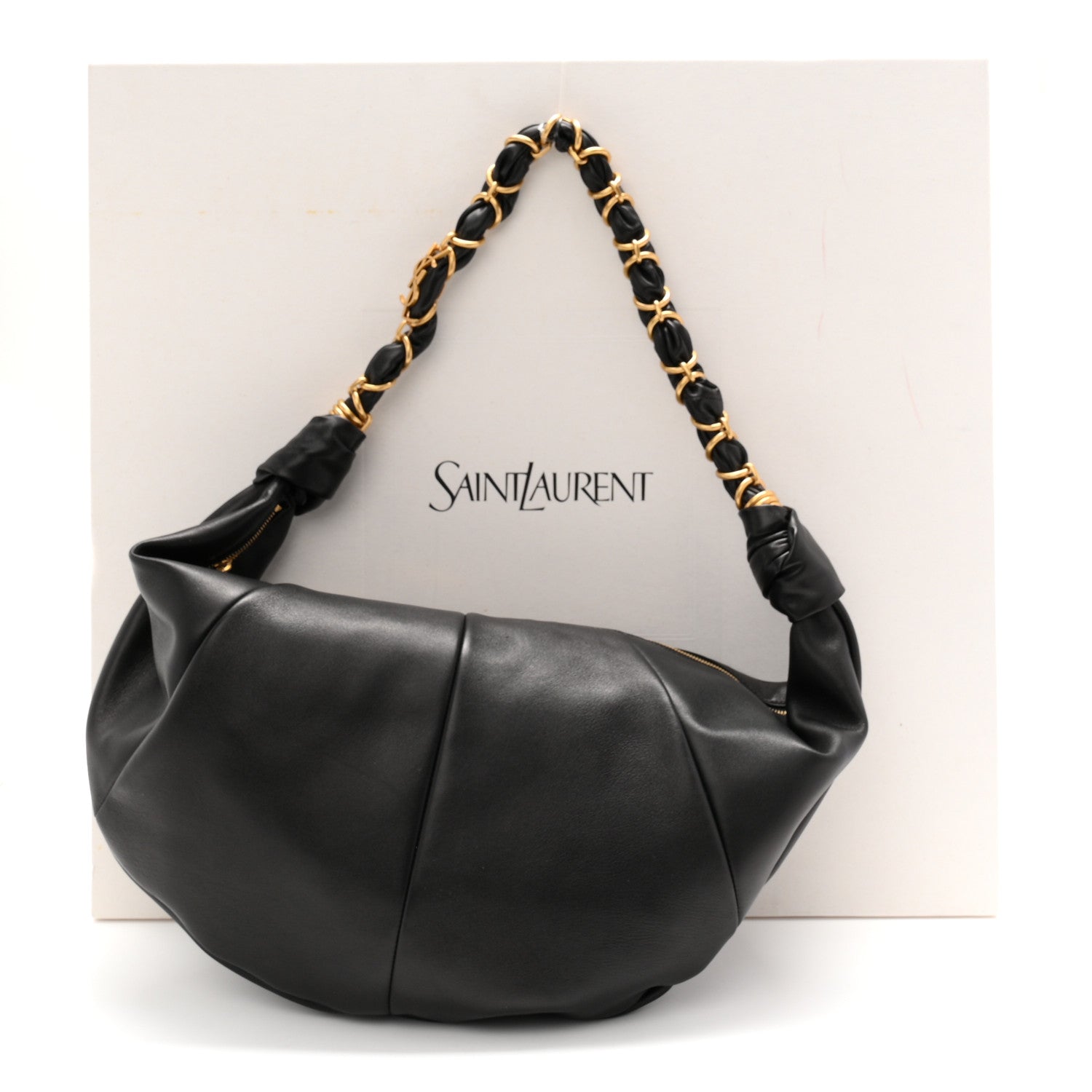 Lambskin Small Amalia Hobo Black