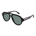 Gucci Sunglasses Aviator Full Rim, Black Frame and Green Lens GG2088S002