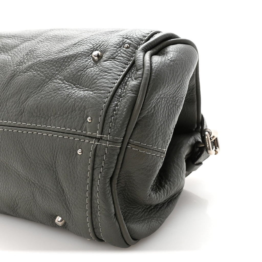 Calfskin Medium Paddington Satchel Gray