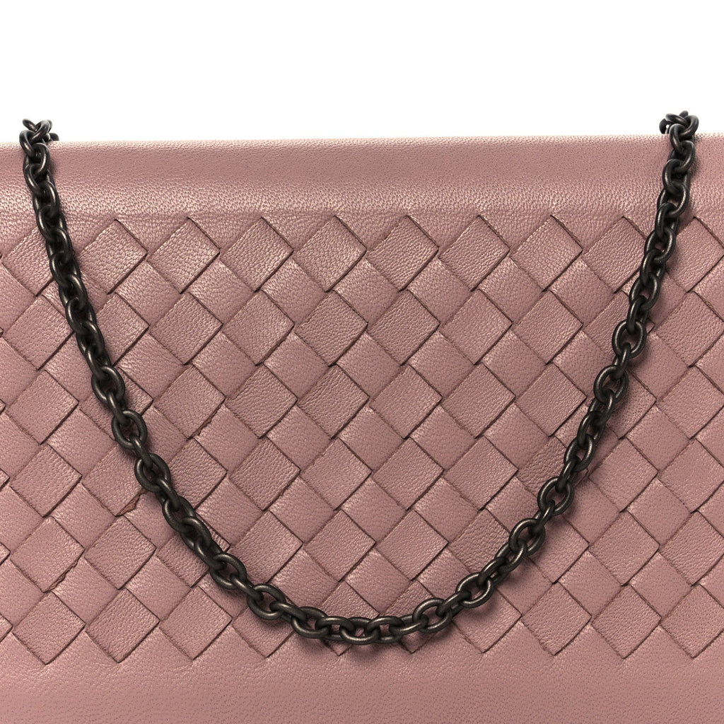 Nappa Intrecciato Continental Wallet on Chain Violet