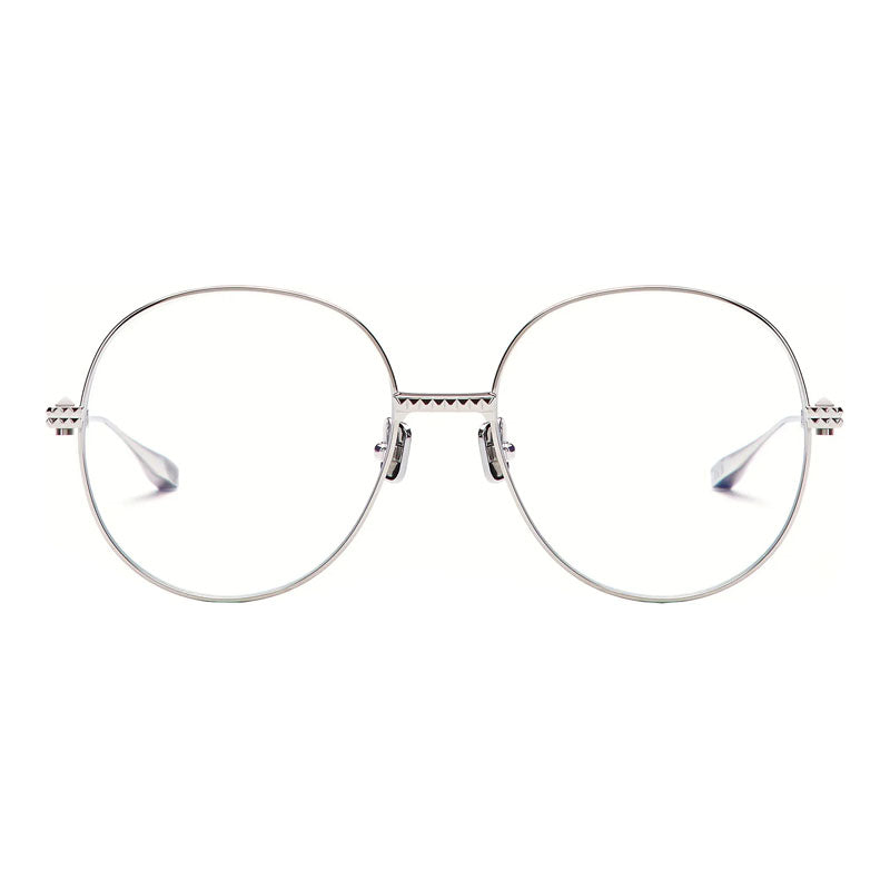Valentino Eyeglasses Round Full Rim, Light Gold Frame and Clear Demo Lens Lens VLX-136A