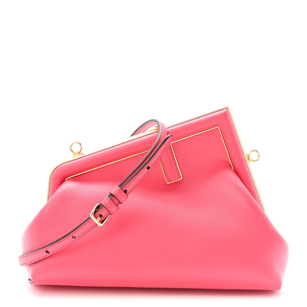Shiny Nappa Small Fendi First Lampone