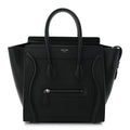 Drummed Calfskin Micro Luggage Black