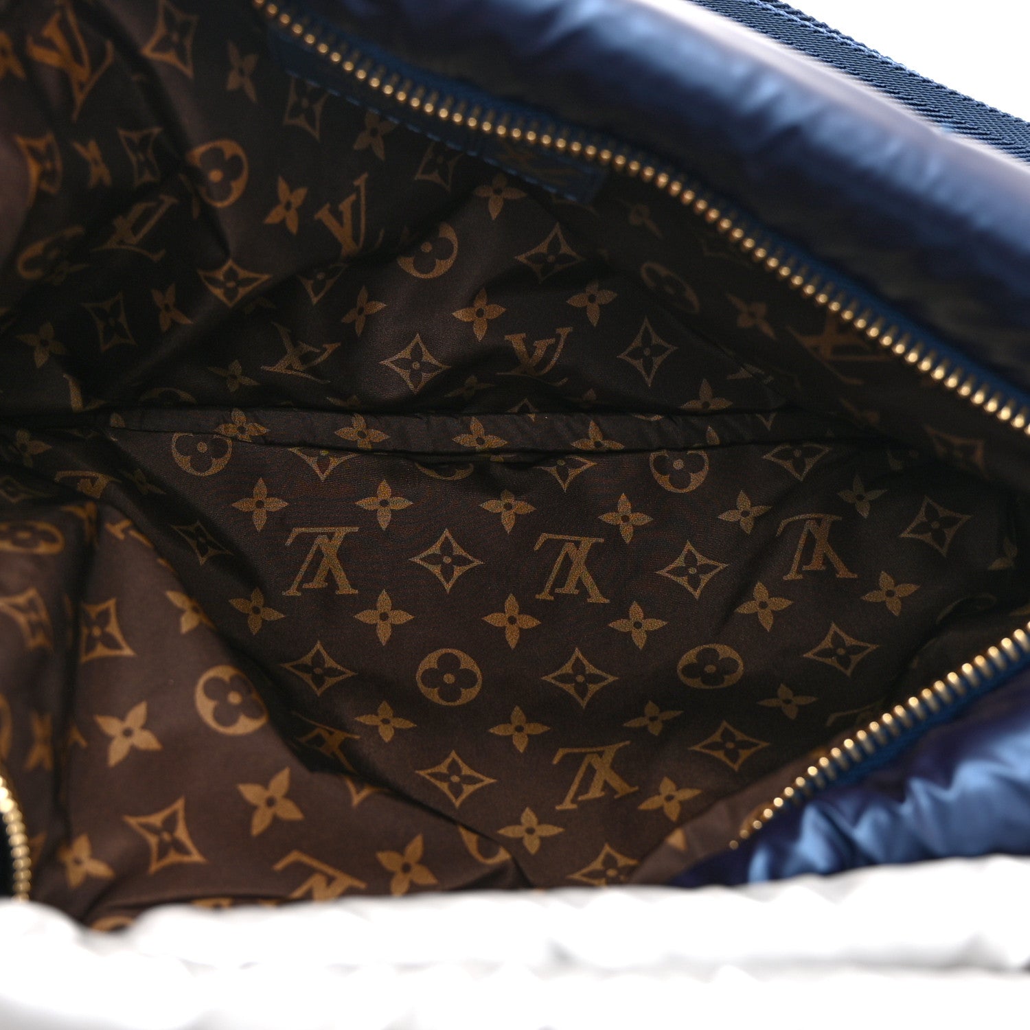 Econyl Monogram Pillow Maxi Multi Pochette Accessories Navy Silver