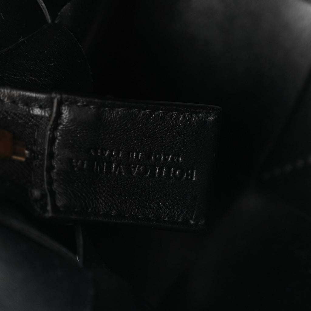 Lambskin Maxi Intrecciato Small Cassette Camera Bag Black