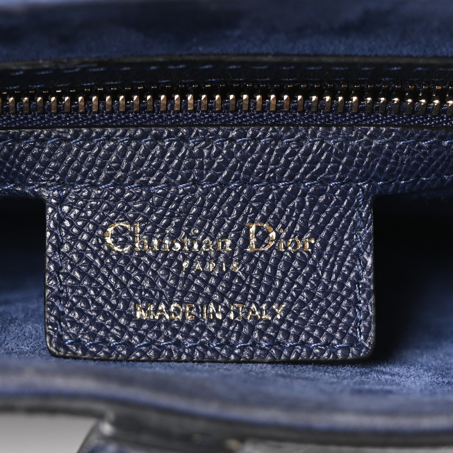 Grained Calfskin Saddle Bag With Strap Deep Ocean