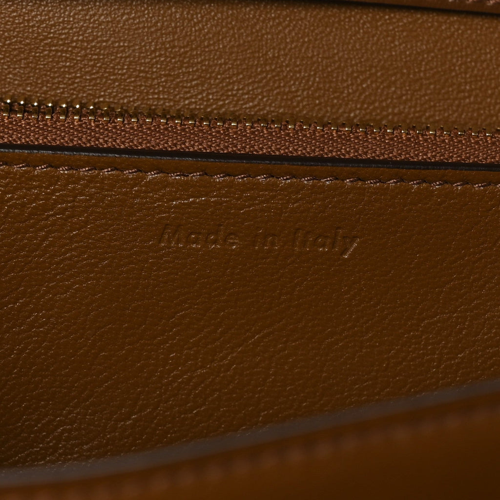 Box Calfskin Medium Classic Box Flap Bag Camel