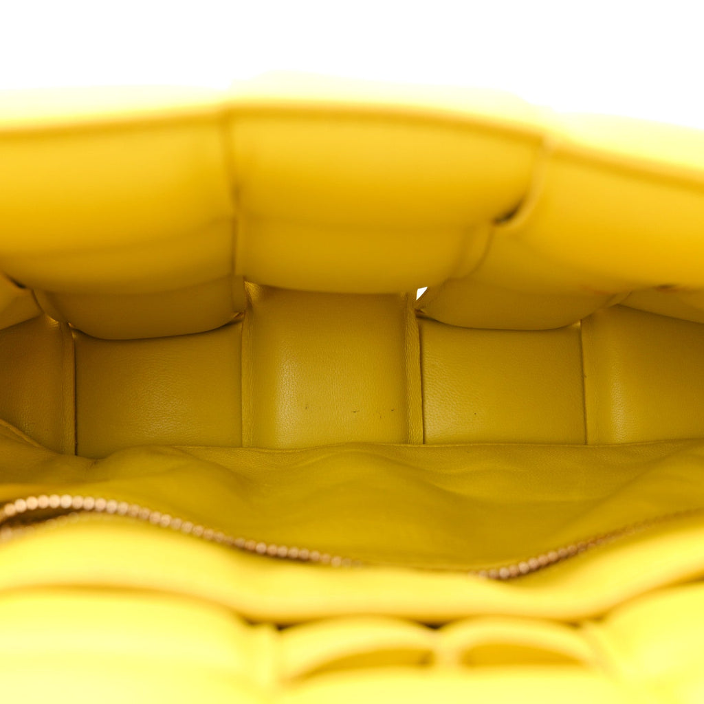 Nappa Maxi Intreccio Padded Cassette Crossbody Bag Buttercup