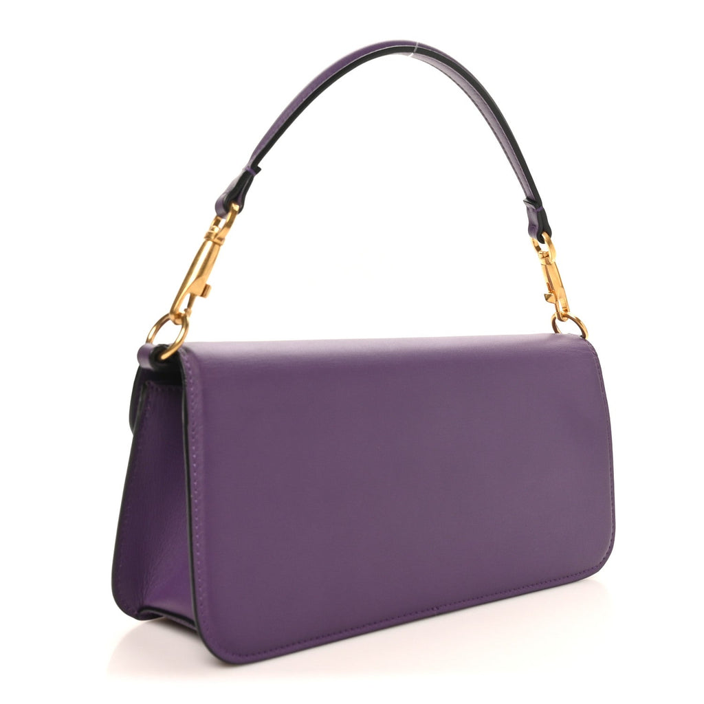 Calfskin Vlogo Loco Shoulder Bag Glicine