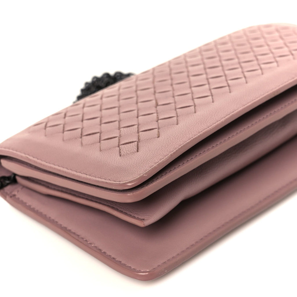 Nappa Intrecciato Continental Wallet on Chain Violet