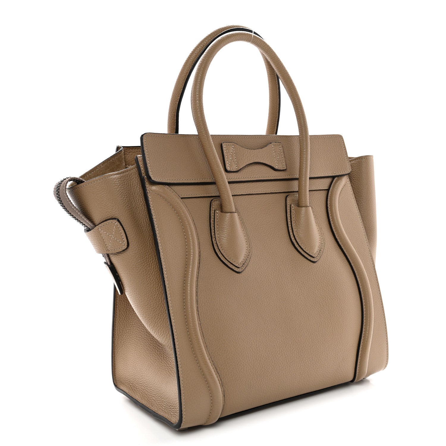 Drummed Calfskin Micro Luggage Dune