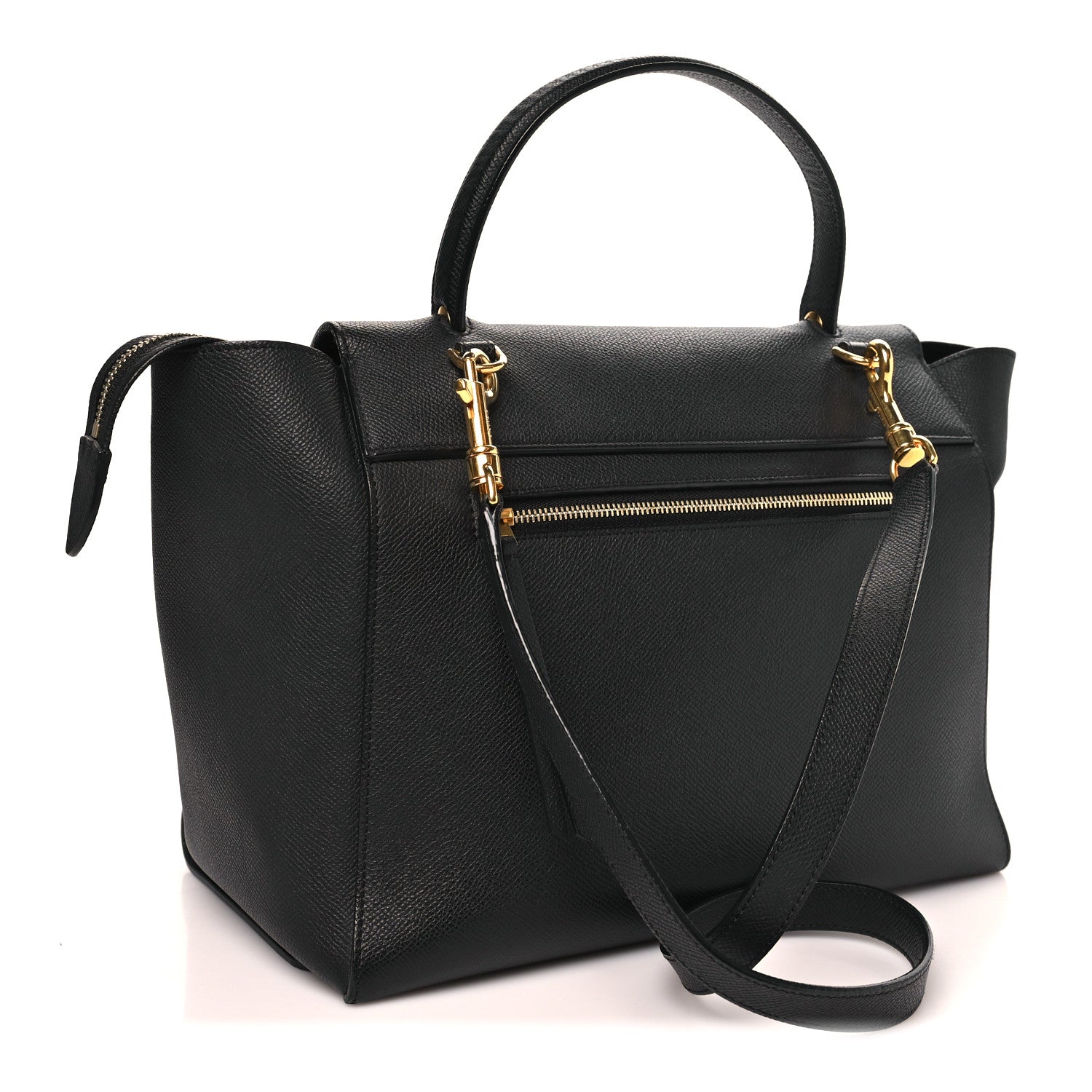 Grained Calfskin Mini Belt Bag Black