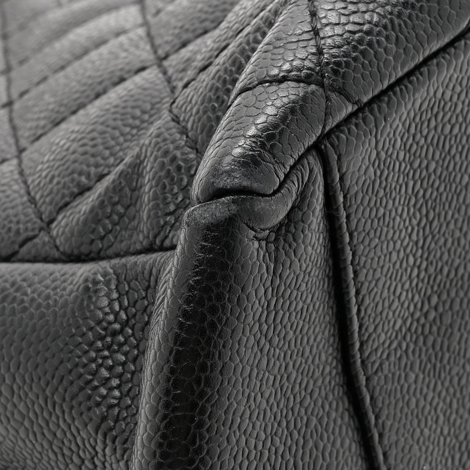 Caviar Quilted Grand Shopping Tote GST Black