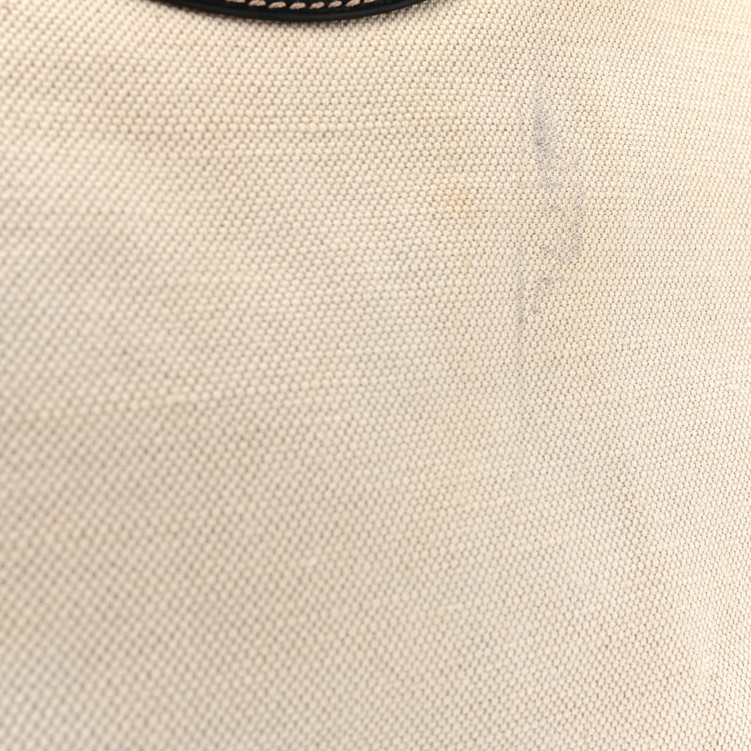 Calfskin Canvas Tote Black White