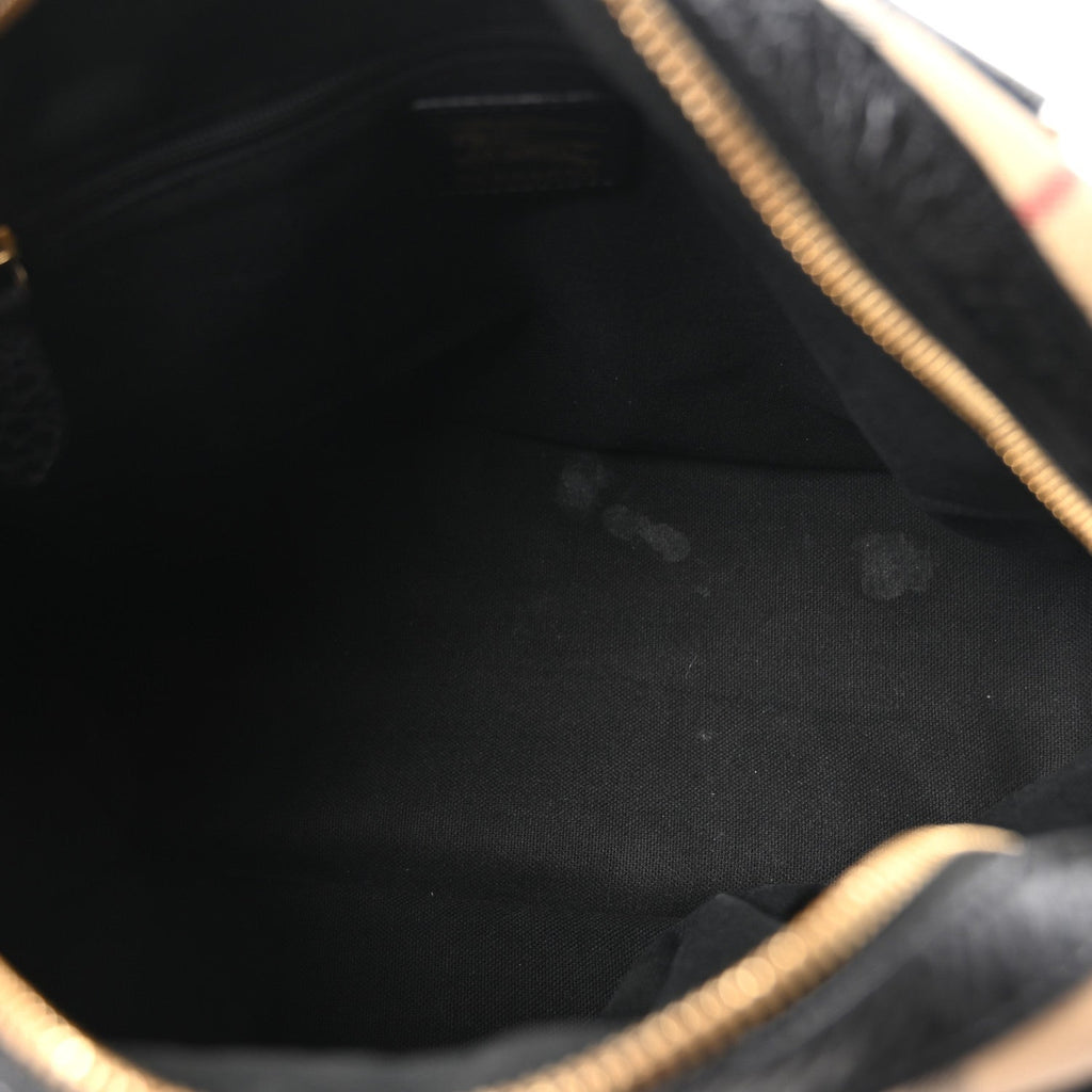 Haymarket Check Medium Satchel Black