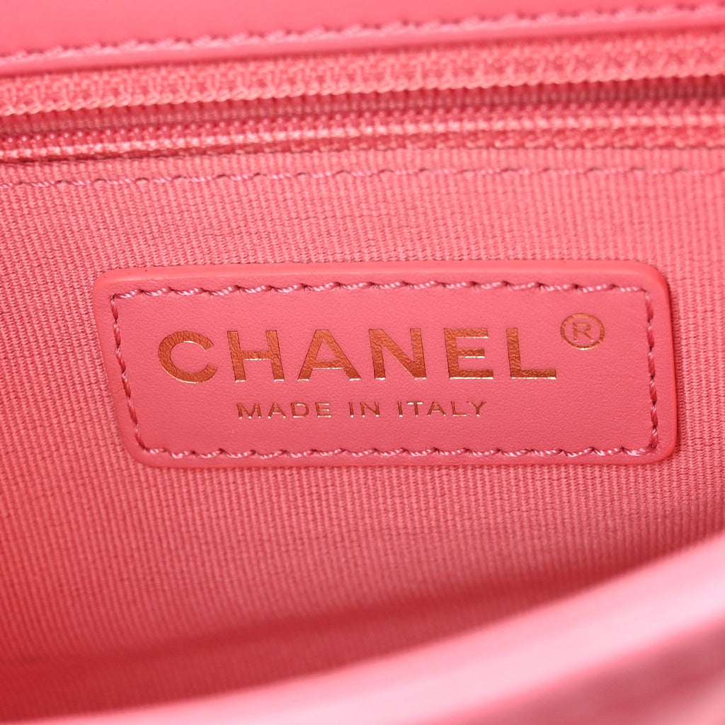 Lambskin Quilted CC Small Dynasty Flap Pink