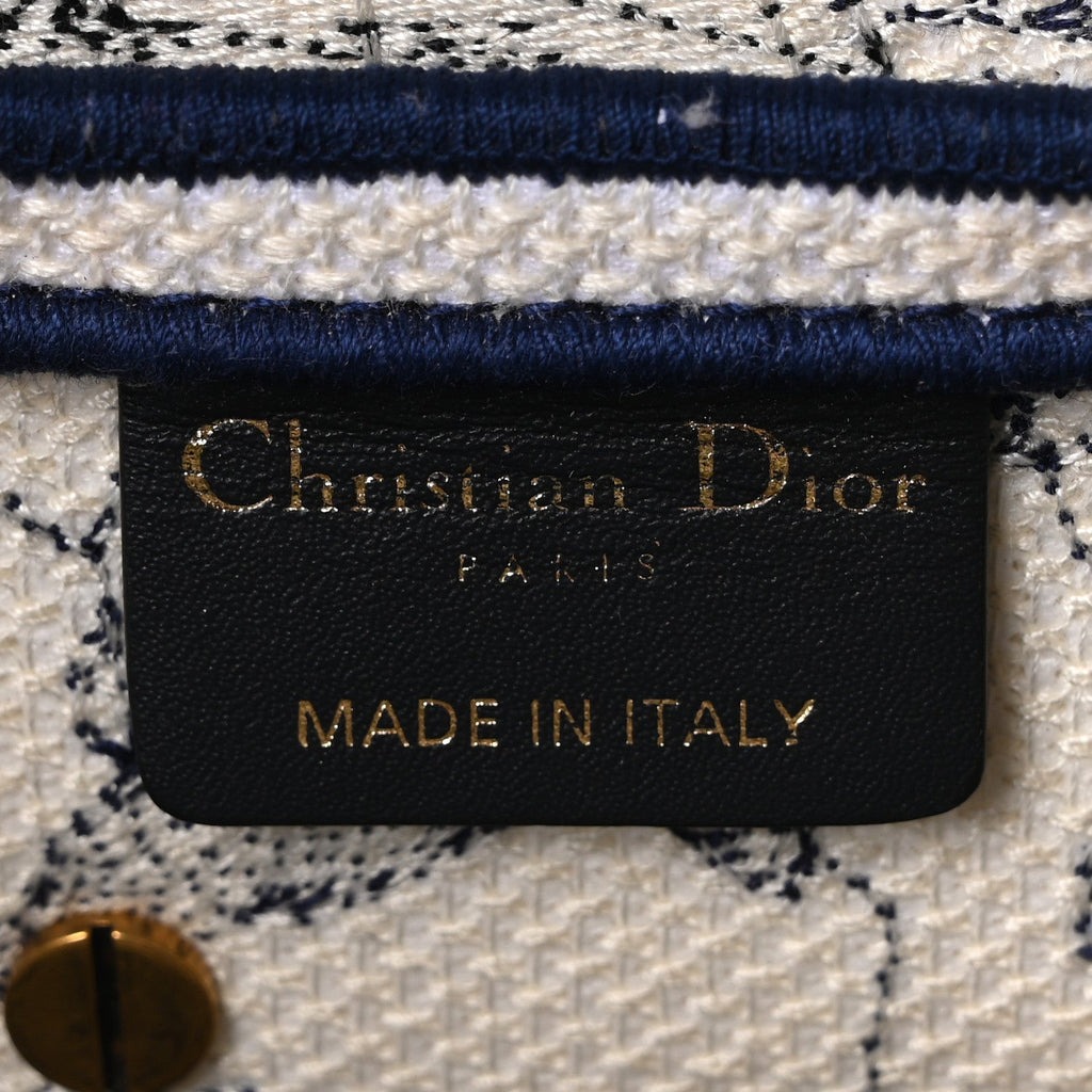 Canvas Embroidered Around the World Saddle Bag Blue