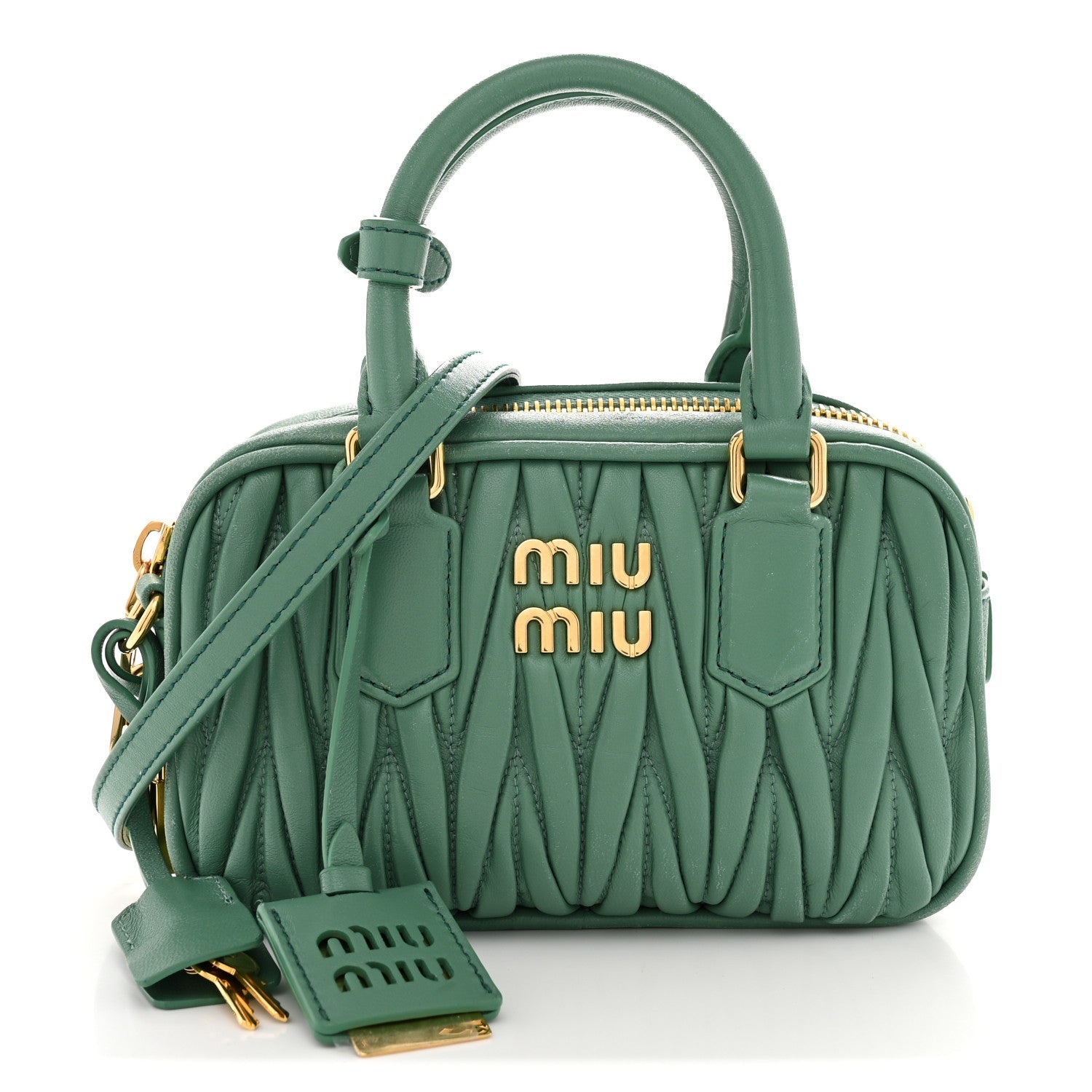 Nappa Matelasse Small Arcadie Green