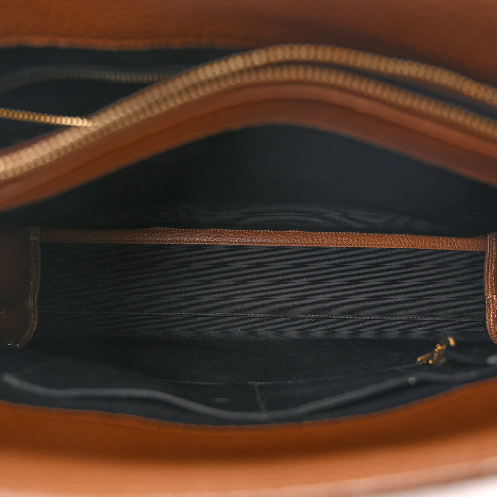 Grained Calfskin Large Souple Sac De Jour Carryall Cinnamon