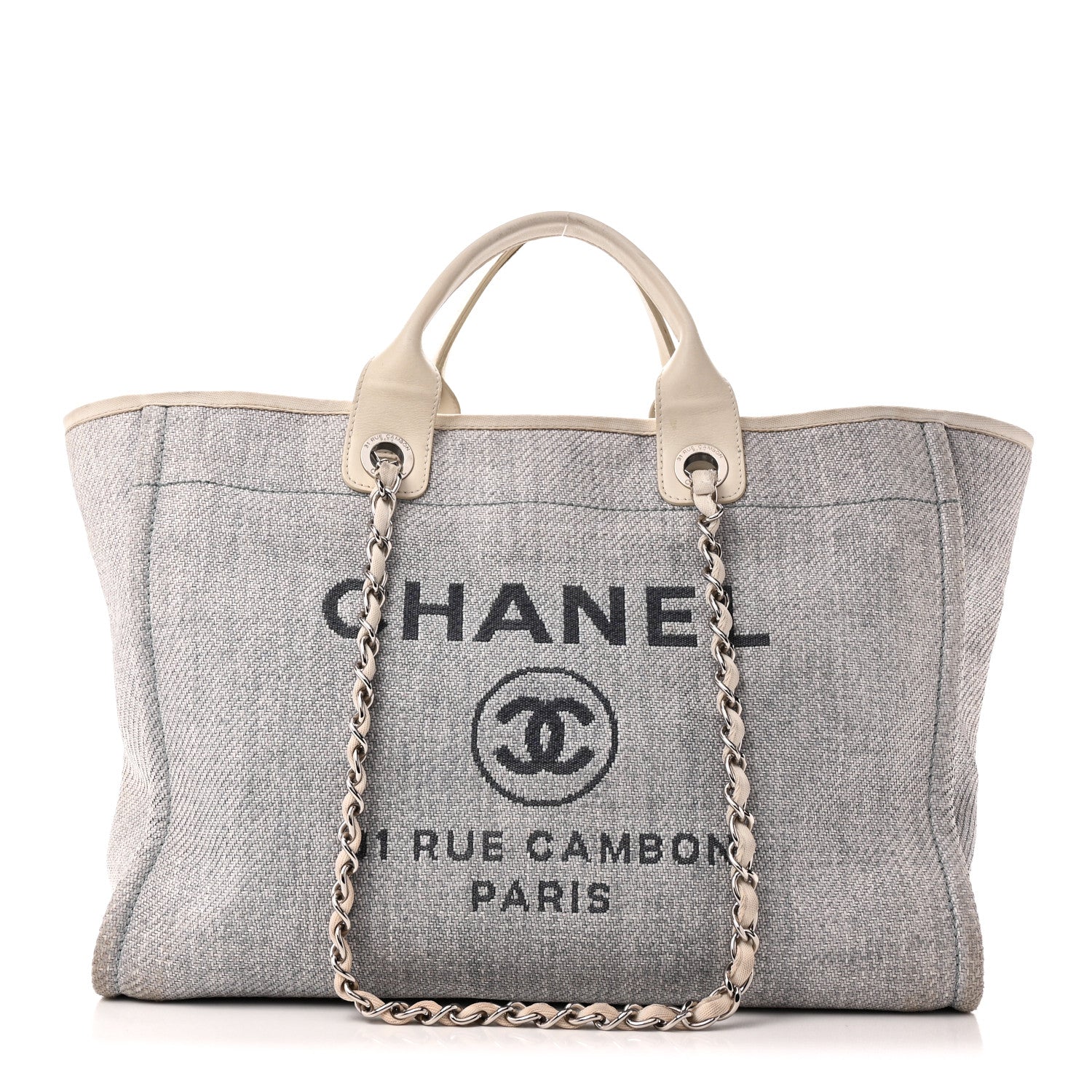 Woven Straw Raffia Medium Deauville Tote Light Blue