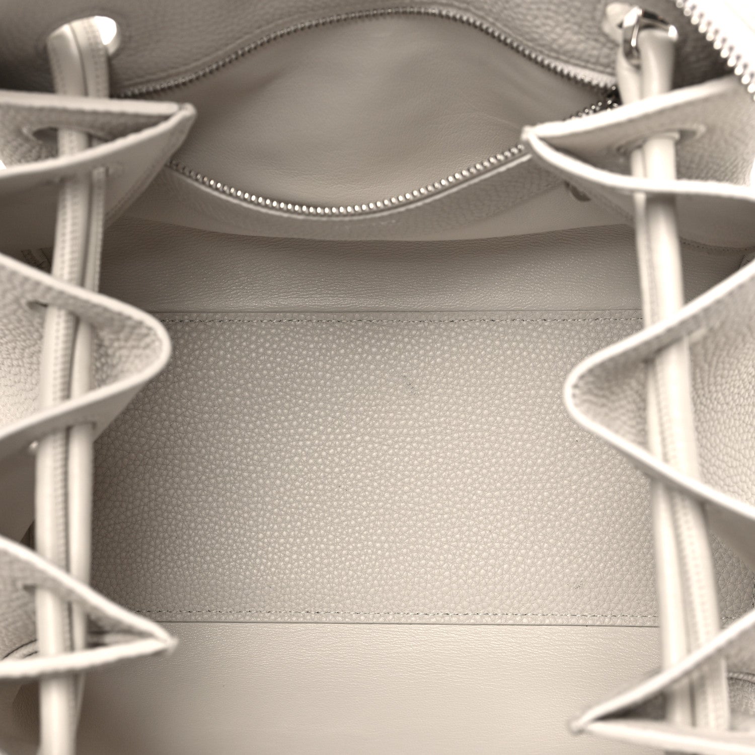 Supple Grained Calfskin Small Madrid Bag Soft White