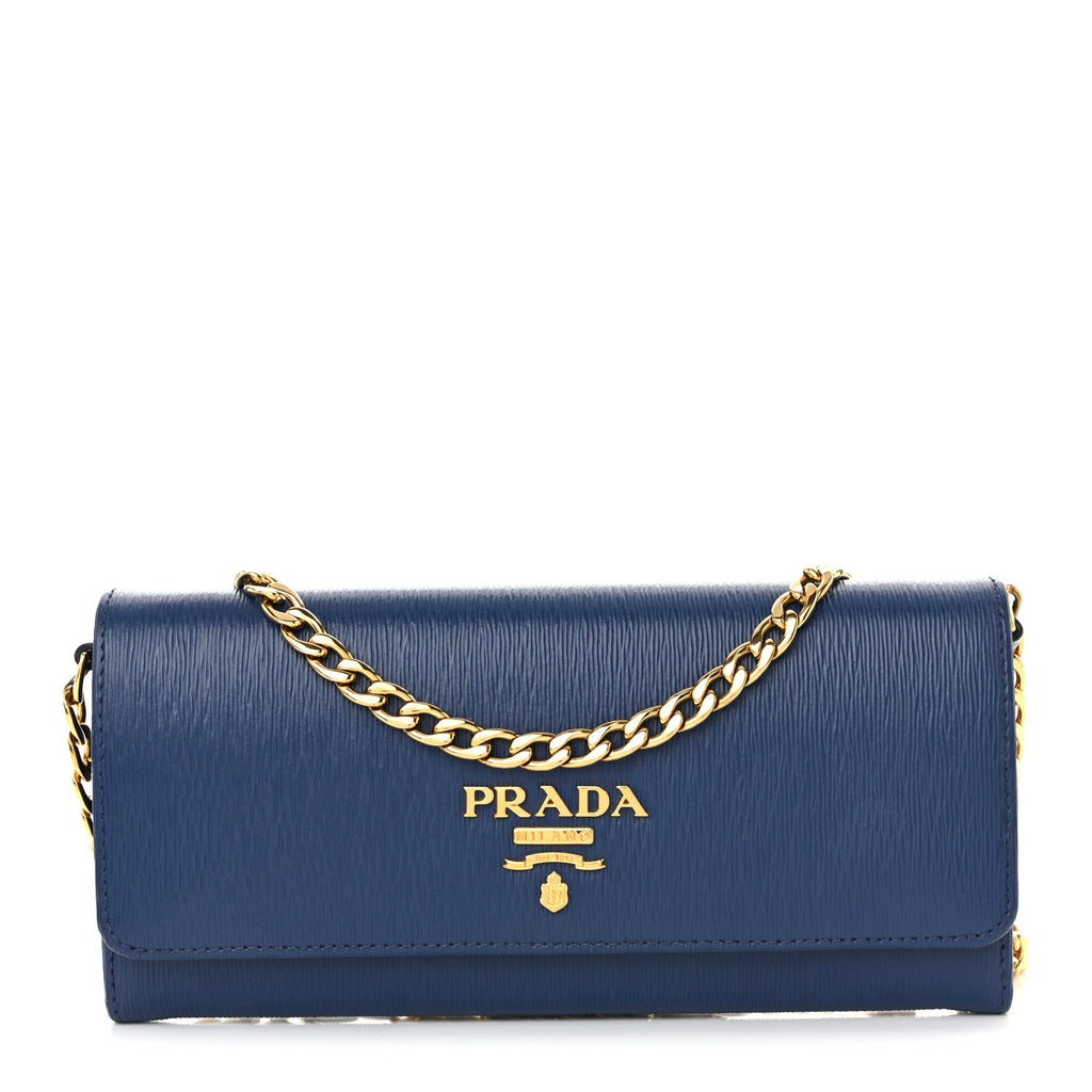 Saffiano Wallet on Chain Bluette