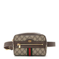 GG Supreme Monogram Web Small Ophidia Belt Bag 95 38 Dark Brown