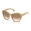 Tom Ford Sunglasses Cat Eye Full Rim, Pink Nude Frame and Brown Gradient Mirror Lens FT031772L