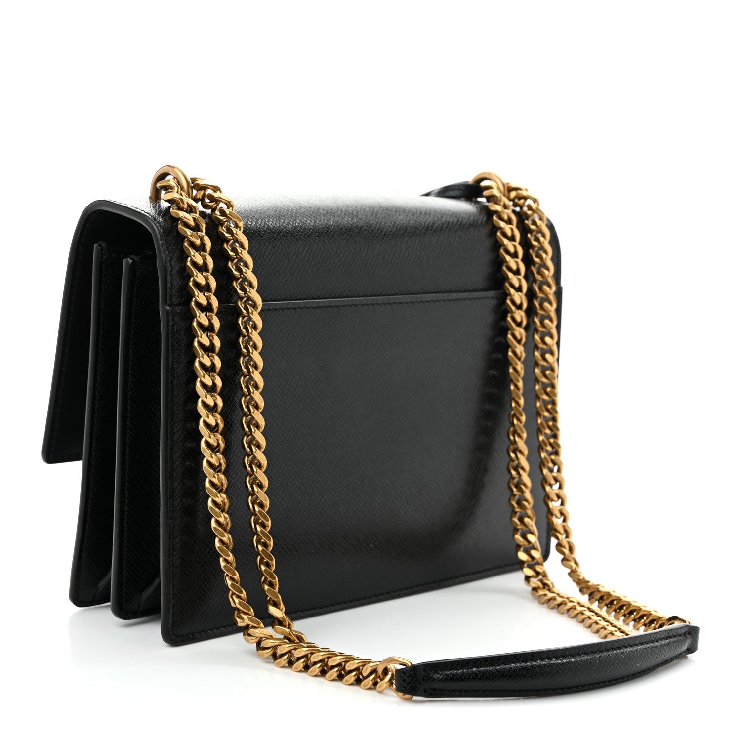 Coated Bark Calfskin Medium Monogram Sunset Black