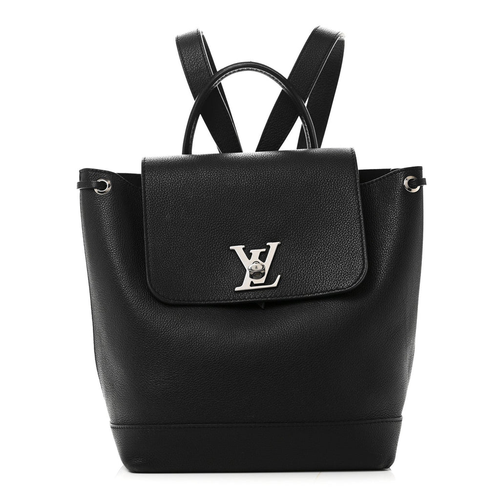 Calfskin Lockme Backpack Black
