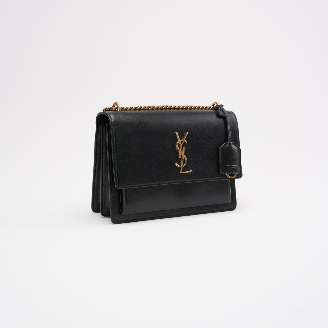 Saint Laurent Black Calfskin Medium Monogram Sunset 2019