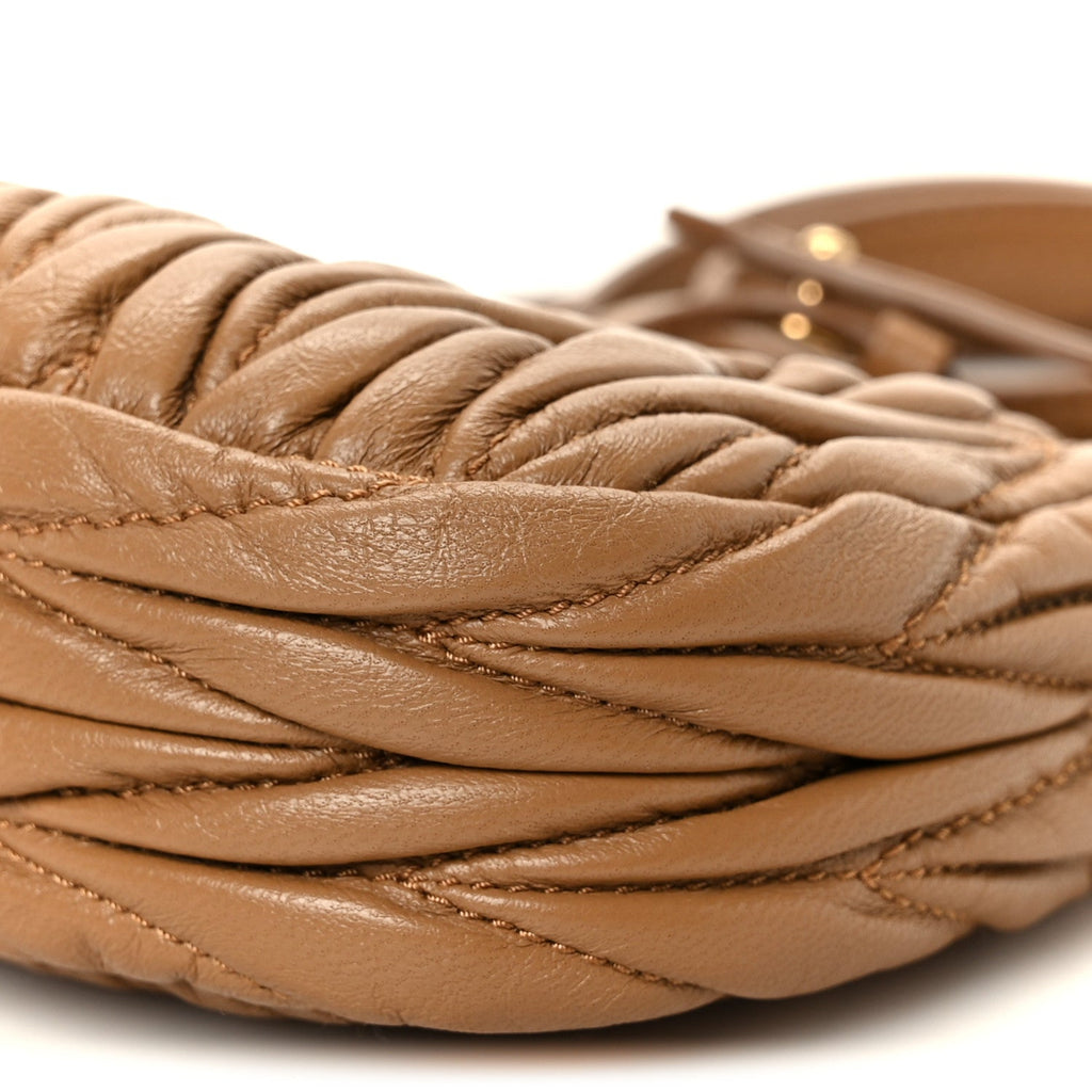 Nappa Matelasse Micro Wander Hobo Caramel
