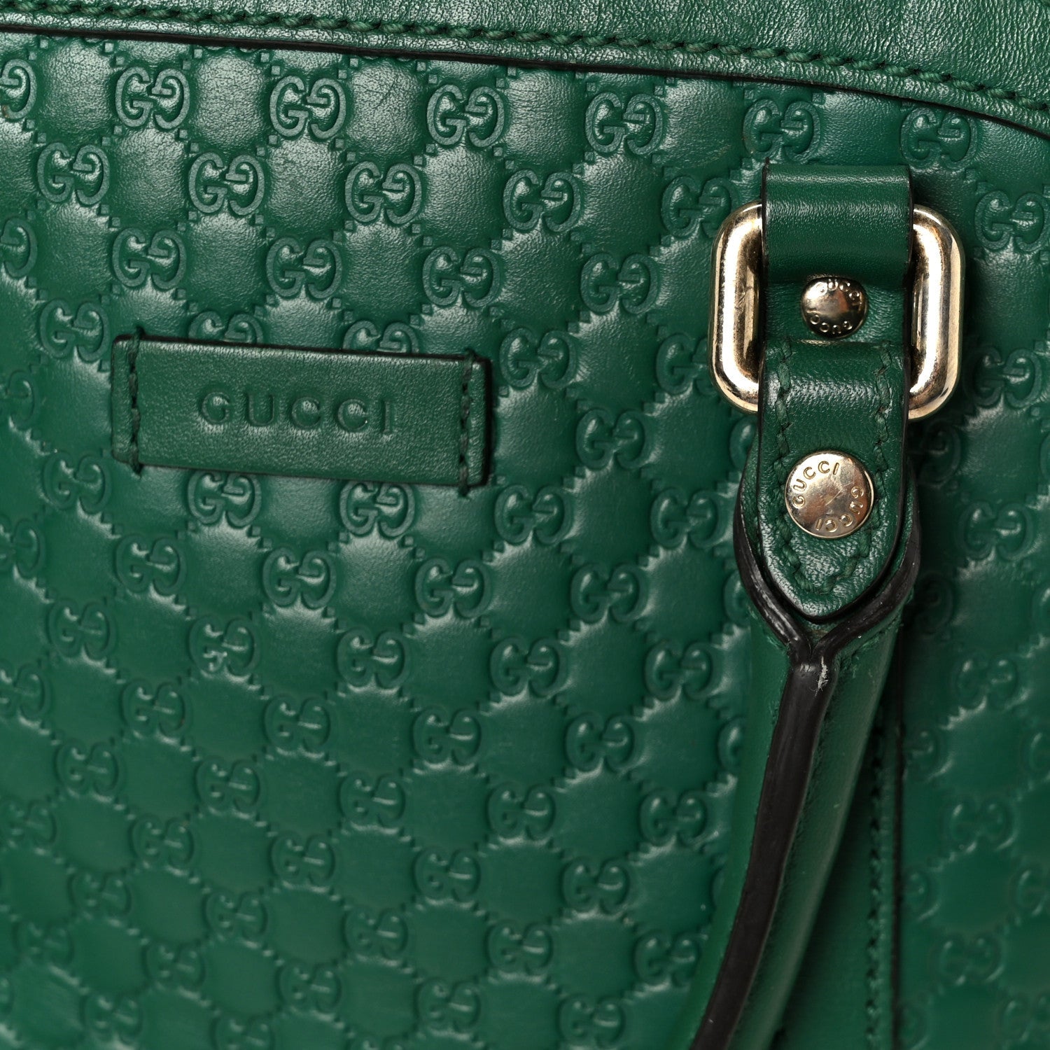 Soft Microguccissima Mini Dome Bag Emerald