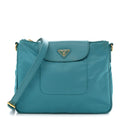 Tessuto Nylon Saffiano Crossbody Bag Turchese